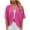 Hot Pink, variant on Nmnitkp Short Sleeve Cardigan Summer Cardigan 1/2 Sleeve Solid color cardigan Shrugs Lightweight Open Front Cropped Cardigan Tops Summer Blouses for Women 2025