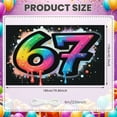 thumbnail image 2 of Colorful 67th Birthday Banner Dripping Effect Festive Background 3D Stereo Decorative Balls Party Backdrop for 67th Birthday Party Anniversary Celebration Family Gathering, 2 of 8