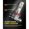 thumbnail image 4 of AUXITO H11 H8 LED Fog Light Bulb Fanless, 40W High Power, Cool White, H16 H11 H8 Fog Bulbs DRL Replacement, Pack of 2, 4 of 8