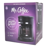Mr. Coffee Mini Brew Switch Coffee Maker, 5-Cup Coffee Maker, Black