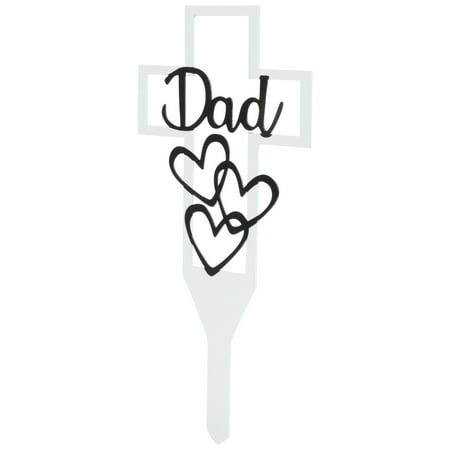 

Garland Decorations Insert Stake Grave Decorations Gravesite Decorations Cemetery Commemorative Plaque White Iron Dad