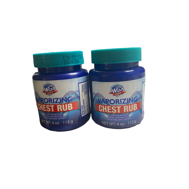 Wish Ultra Vaporizing Chest Rub Cough Suppressant Nasal Decongestant 4