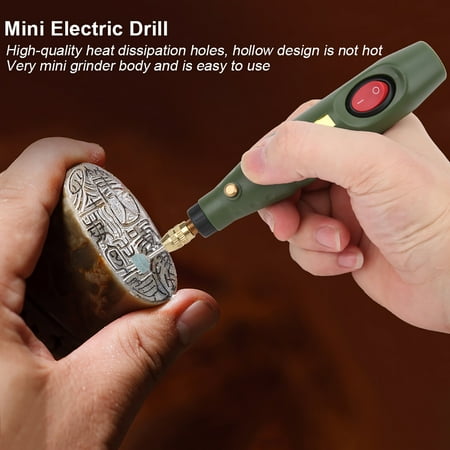 

ESTINK Mini Grinder Set Tool Kit Mini Electric Grinder 15W 18000RPM Rotation Speed Mini Electric Engraver Lightweight Wood Carving For Agate Carving