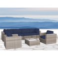 thumbnail image 2 of Living Source International 7-piece Wicker Sectional Set w/Cushions in Navy, 2 of 2