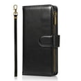 thumbnail image 1 of Leather Wallet Flip Cover for iPhone 14 Pro Max, Multiple Card Slots, Coin Pocket, Zippered Pouch Bag, Removable Wristlet, RFID Blocking Flip Cover, 1 of 6
