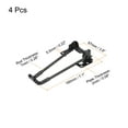 thumbnail image 2 of Unique Bargains Folding Table Legs, 4 Pack 18cm(7.1') Metal Foldable Coffee Table Legs, Black, 2 of 6