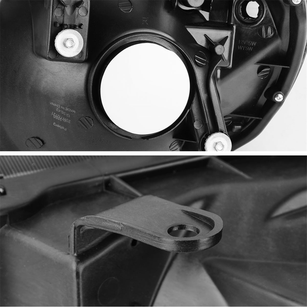 RVNI Headlights Fit For 2005-2011 Toyota Tacoma Black Headlamps Light Left+Right