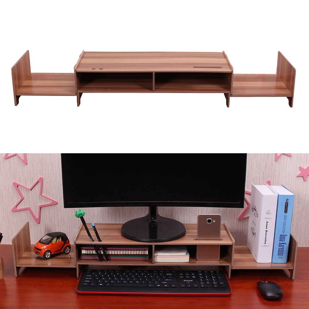 Diy Multipurpose Monitor Stand Riser Large Desk Organizer Wood