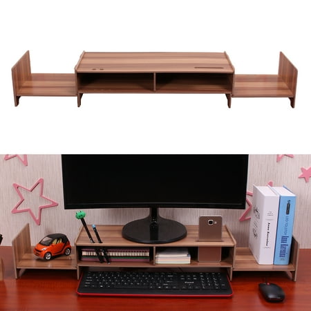Diy Multipurpose Monitor Stand Riser Large Desk Organizer Wood
