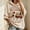 Beige, variant on Women's Oversized Cartoon Print Hoodie Three Quarter Bell Sleeve Drawstring Hood Top Fall Streetwear Casual Loose Sweatshirt for Women Dark Green S