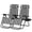 Black Stripe, variant on Nazhura Adjustable Zero-Gravity Chairs with Pillow and Cup Holder -Set of 2 Yellow Stripe