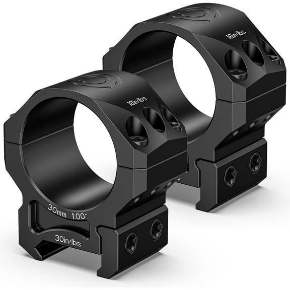 SharpOptics 30mm Medium Profile Scope Rings - 2 Pieces