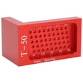 thumbnail image 2 of Loewten Woodworking T Type Ruler,Woodworking T Type Ruler Red Mini Aluminum Alloy Hole Measuring Marking Woodwork Auxiliary Tool For Carpentry Engineer,Woodworking Scriber Ruler, 2 of 8