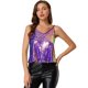 thumbnail image 1 of INSPIRE CHIC Camisola Brillante Con Lentejuelas Del Día De San Patricio Para Mujer Club Party Sparkle Cami Top Azul púrpura XL, 1 of 6