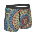 thumbnail image 3 of Balery Round Mandala Men's Boxer Briefs, Soft and Breathable Cotton Underwear with nylon Waistband-Medium, 3 of 9