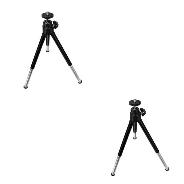 yingyy Adjustable Phone Tripod Live Streaming Camera Trivet Portable Desktop Photography Mobile Stand Mount Black 2Set