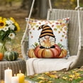 thumbnail image 3 of Outdoor Waterproof Pillow Covers Watercolor Gnome Pumpkins Decorative Throw Pillow Protectors for Patio Sofa Garden Couch,26x26in 2 Pack, 3 of 9