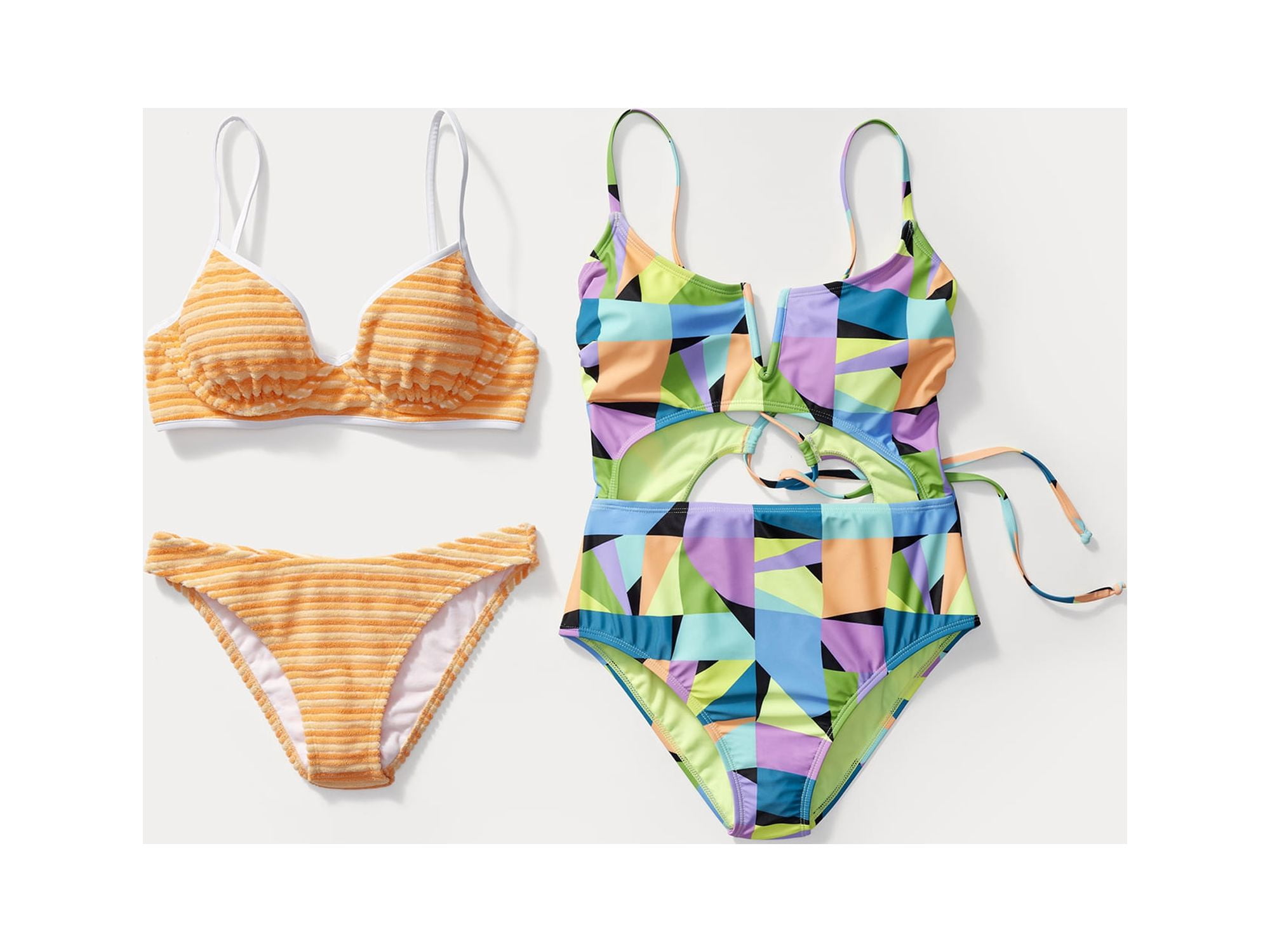 No Boundaries Women's Cutout V-Wire One-Piece Swimsuit, Sizes XXS - XXL