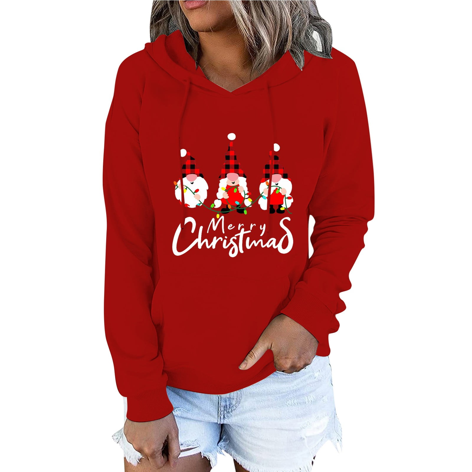 toraway Womens Sweatshirts with Hood Christmas Women Casual Y K