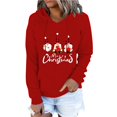 thumbnail image 2 of Christmas Sweatshirts for Women Christmas Women'S Casual Y K Printed Hoody Loose Tops Pullover Crew Neck Long Sleeve Blouse Hoody Women Hoodies Red XL, 2 of 5
