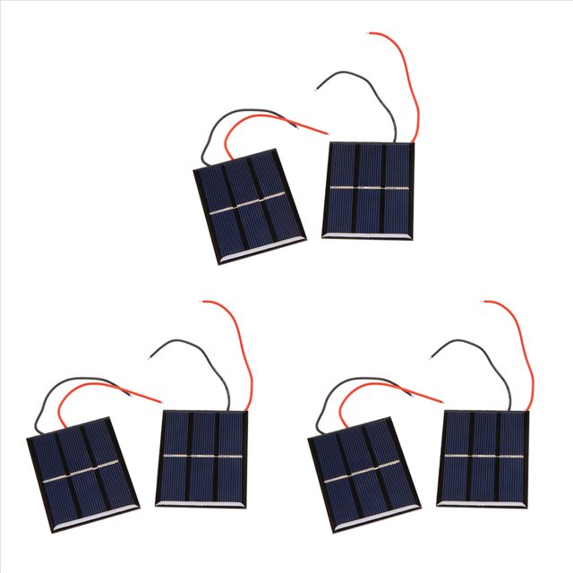 6 Piezas 1.5V 400MA 80X60Mm Micro-Mini CéLulas Solares de EnergíA para Paneles Solares - Proyectos de Bricolaje - Juguetes - Cargador de BateríA
