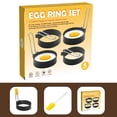thumbnail image 6 of Set of 4 Cooking Molds Stainless Steel Omelette Mold Ring Egg Non Stick Ring Round Egg Pancake Maker Cooker Ring Cooking Tool for Frying Mcmuffin or Shaping Eggs, Tall Style, 6 of 6