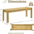 thumbnail image 2 of LukeAlon Solid Wood Dining Bench, 47.25" Farmhouse Natural Entryway Bench, Rustic Long Bench for Hallway Kitchen Dining Room Bedroom Living Room, 2 of 14