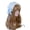 Color:Light blue, variant on Lolita Ruffled Headband Sweet Star Embroidery Lace Ribbon Bow Hairband with Hairpins Anime Maid Cosplay Headdress
