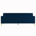 thumbnail image 4 of YYAo Convertible Sectional Sofa Couch, Modern Velvet Futon with Reversible Chaise for Living Room, Apartment and Small Space, Blue, 4 of 8