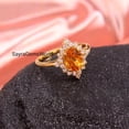thumbnail image 3 of Citrine Engagement Ring,Promise Oval Cut Ring,November Birthstone Silver Gold Wedding Gift, 3 of 4