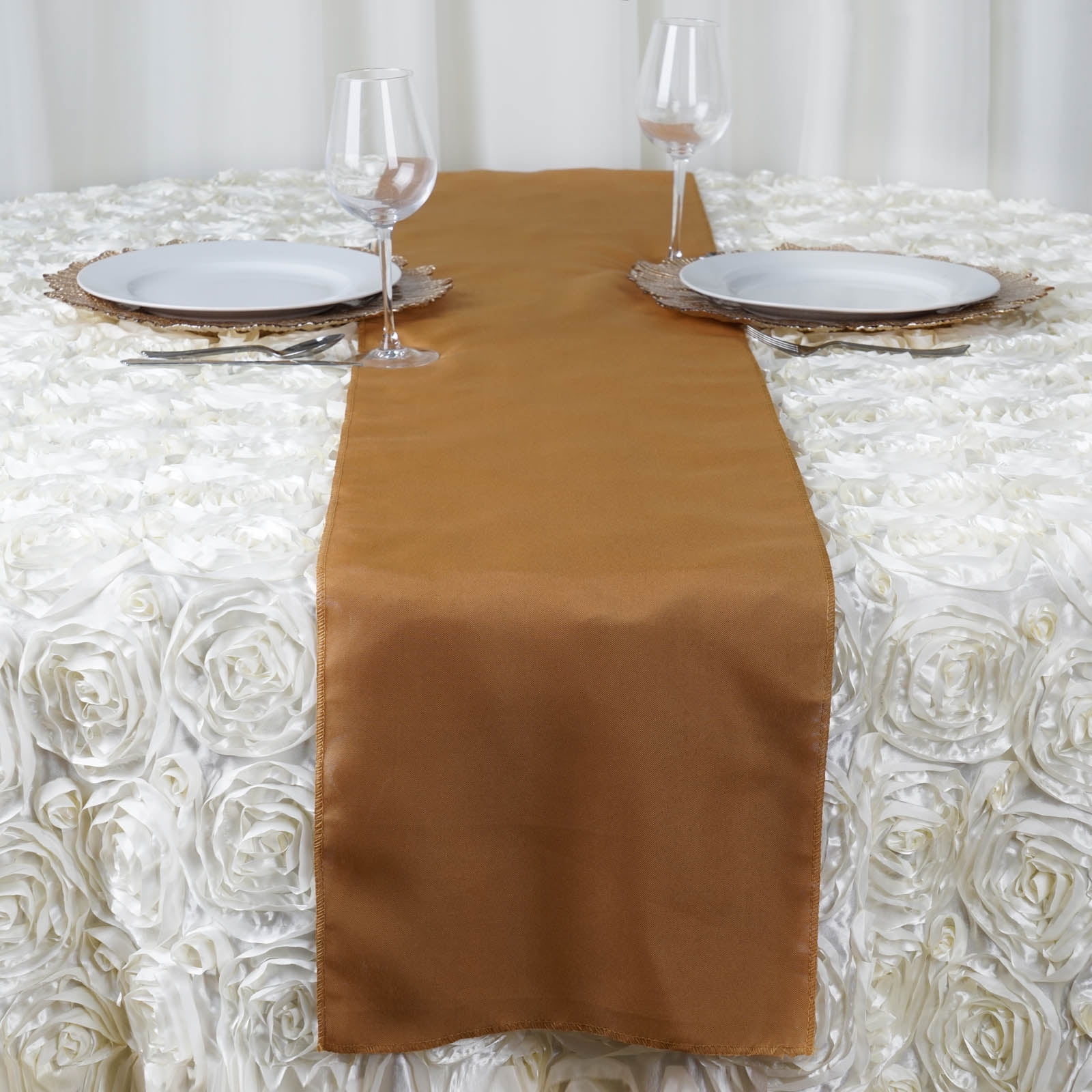 BalsaCircle 12" x 108" Polyester Table Top Runner Wedding Party