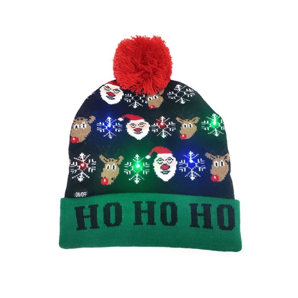 Bonnet De Noël LED Tricoté – Lumineux Renne Ou Bonhomme De Neige, Pour Adultes Et Enfants, Fêtes Et Photos Festives Bonnet Noël Enfants