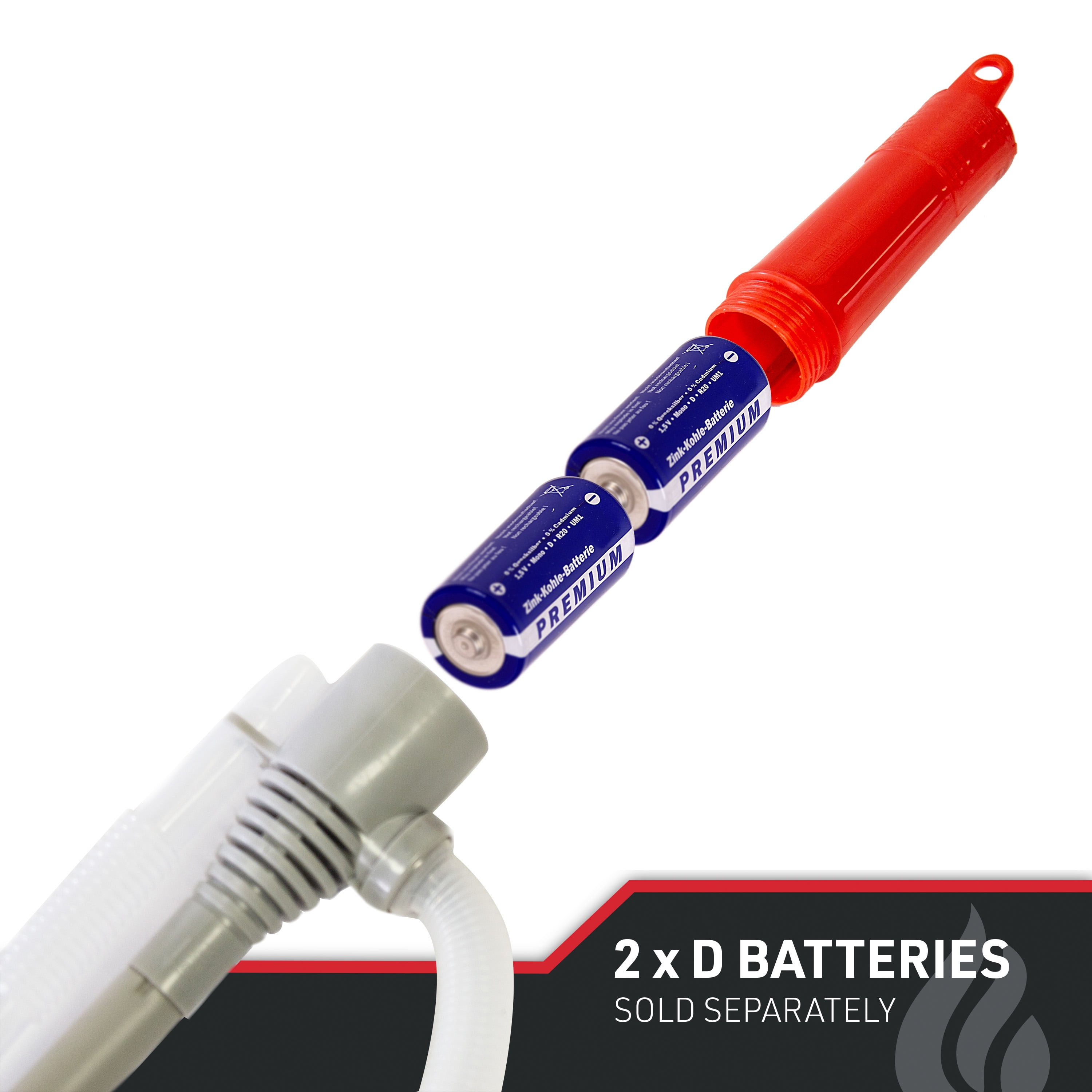 Dyna-Glo DH-20 Battery Powered Kerosene Heater Siphon Pump for Liquids Fuel Flow Instruments, Red/Gray, 4.50 x 2.00 x 22.50 Inches