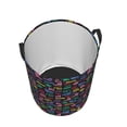 thumbnail image 5 of Uemuo Colorful Excavator Pattern Circular Laundry Hamper Basket with handles,Collapsible laundry basket,Large capacity laundry hamper,Laundry Organizer-Medium, 5 of 8