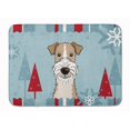 thumbnail image 1 of Carolines Treasures BB1743RUG Winter Holiday Wire Haired Fox Terrier Machine Washable Memory Foam Mat, 1 of 4