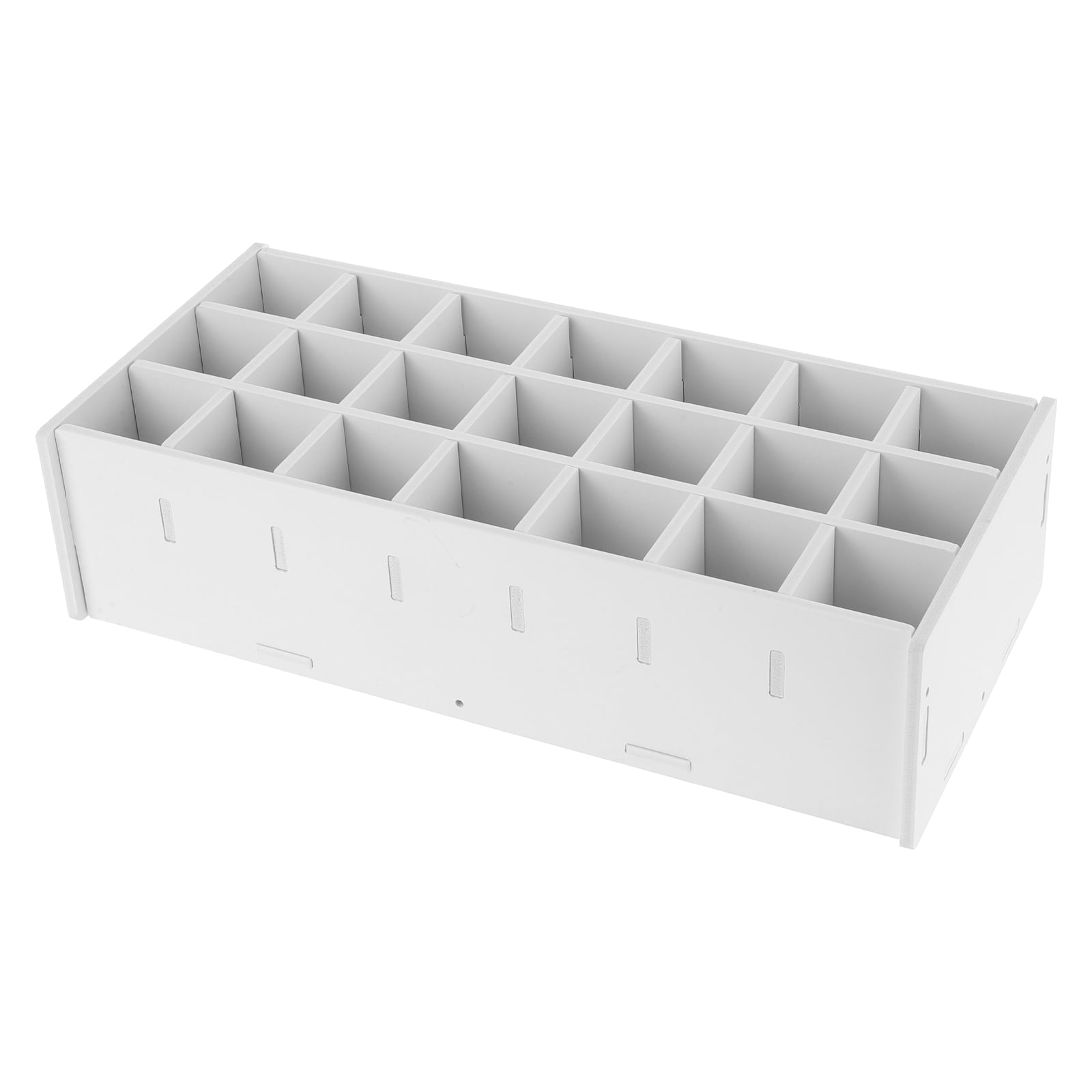 Pawsdot White Wooden Pigment Bottle Holder and Paint Organizer Rack for Craft Storage and Display