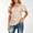Beige, variant on Tshirts for Women's Solid Color Square Neck Fashionable Short Sleeved Sequined Bubble Sleeve Fashionable Versatile Shirt Fashion Clothing