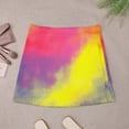 thumbnail image 2 of Tie Dye Skirt Woman Yellow Blue Elegant Mini Skirts Summer Korean Fashion High Waist Desi, 2 of 6