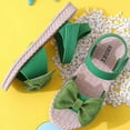 thumbnail image 4 of WUANDIXFA Shoes for Kids Girls Toddler Girls Sandals Soft Rubber Flats Summer Baby Flower Girl Shoes Green,9, 4 of 4