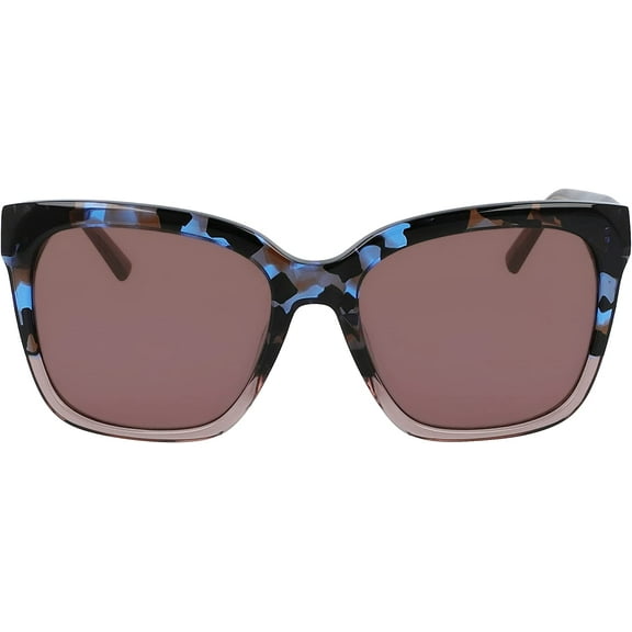 DKNY DK 534S Plastic Womens Square Sunglasses Crystal Mink/Blk Tortoise 56mm Adult