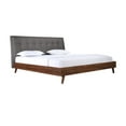thumbnail image 1 of Topline Home Furnishings King Platform Bed with Upholstered Headboard, 1 of 8