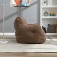 thumbnail image 3 of Bean Bag Chairs,Soft Tufted Foam Bean Bag Chair with Teddy Fabric for Adults and Kids,Comfy Lazy Sofa for Living Room,Bedroom,Coffee Brown, 3 of 5