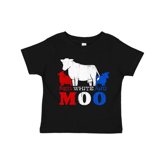 Inktastic Red, White and Moo Boys or Girls Toddler T-Shirt