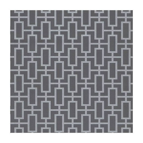 Concord Wallcoverings Textured Wallpaper Geometric Featuring Rectangles, Gray Silver, 21 In x 33 Ft (56 sq. ft), TU27088