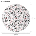 thumbnail image 6 of Red Flower Chicken Pattern Round Tablecloth 60"x60",Wrinkle Wipeable Table Cloth for Kitchen Dining Room Picnic Patio Party, 6 of 6
