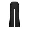 thumbnail image 4 of Buigttklop Pants for Women 2024 Plus Size Women Loose Casual Comfortable Solid Color Straight Leg Wide Leg Pants Elastic Waist Solid Comfy Jogging Jogger Pants with Pockets, 4 of 5