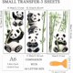 thumbnail image 2 of Juego de 3 calcomanías de panda para frotar, 2 of 9