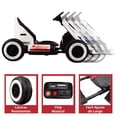 thumbnail image 4 of Montable Electrico Go Kart para Niños Largo Ajustable Luz 12v - Blanco, 4 of 8
