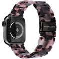 thumbnail image 2 of Wearlizer Compatible with Apple Watch Band 42mm 44mm 45mm Womens for iWatch SE Lightweight Resin Wristband Bracelet Mens Strap Series 7 6 5 4 3 2 1-(Deep Rose Gold+Leopard, 42/44/45mm), 2 of 7