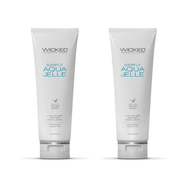 Wicked Sensual Care Simply Aqua Gelée Lubrifiant à Base d'Eau 4 oz (Lot de 2)